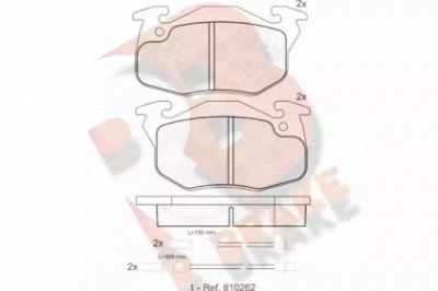 R BRAKE rb0866 -  Комплект тормозных колодок, дисковый тормоз